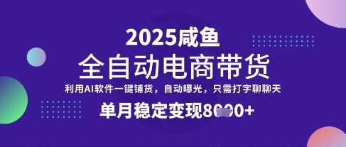 全网首发【闲鱼全自动电商带货】三年磨一剑，一朝露锋芒，单月稳定变现8k+【揭秘】-苍穹网创