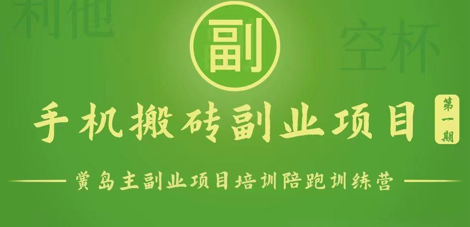手机搬砖小副业项目训练营1.0，能用手机做的简单小副业-苍穹网创