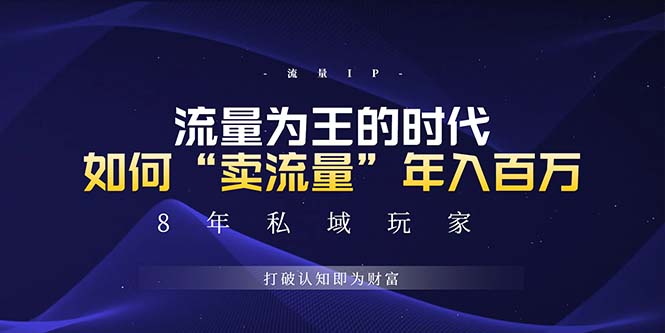 未来如何通过“卖流量”年入百万，跨越一切周期绝对蓝海项目-苍穹网创