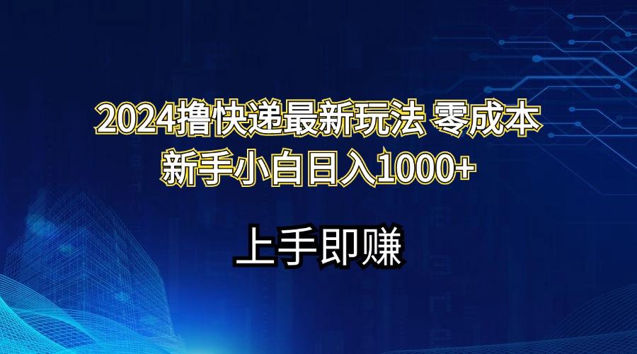 2024撸快递最新玩法零成本新手小白日入1000+-苍穹网创
