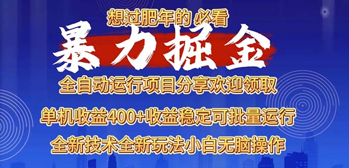 2025暴力掘金项目，想过肥年必看！-苍穹网创
