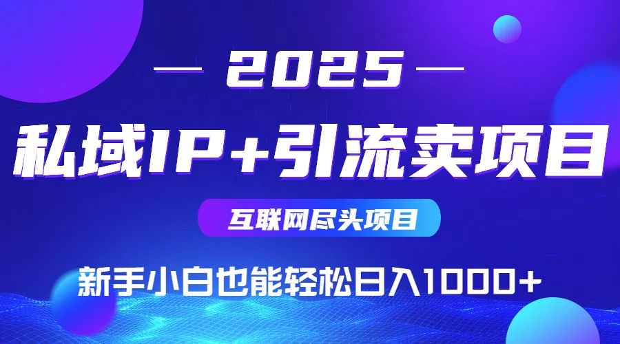 私域IP+卖项目，普通人小白也能轻松实现日入1000+-苍穹网创
