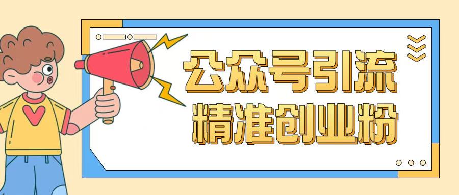 公众号引流创业粉玩法，0基础即可轻松掌握流量-苍穹网创