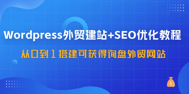 WordPress外贸建站+SEO优化教程，从0到1搭建可获得询盘外贸网站(57节课)-苍穹网创