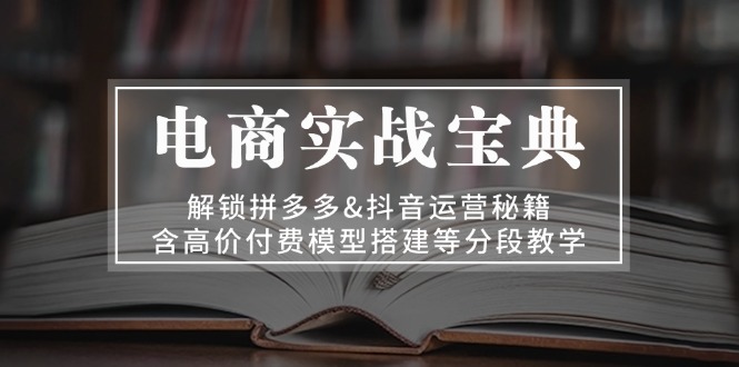 电商实战宝典 解锁拼多多&抖音运营秘籍 含高价付费模型搭建等分段教学-苍穹网创