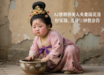 AI唐朝胖美人夫妻搞笑涨粉实操，五分钟教会你-苍穹网创