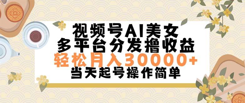 视频号AI美女，轻松月入30000+,操作简单轻松上手-苍穹网创