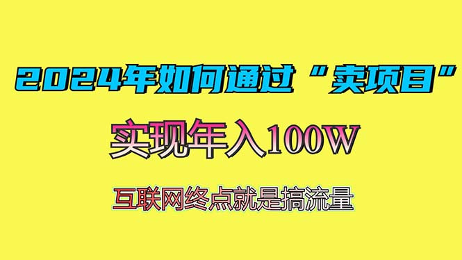 2024年如何通过“卖项目”赚取100W：最值得尝试的盈利模式-苍穹网创