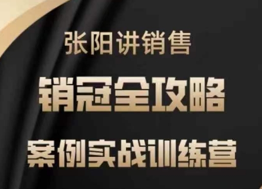 张阳讲销售实战训练营，​案例实战训练，销冠全攻略-苍穹网创