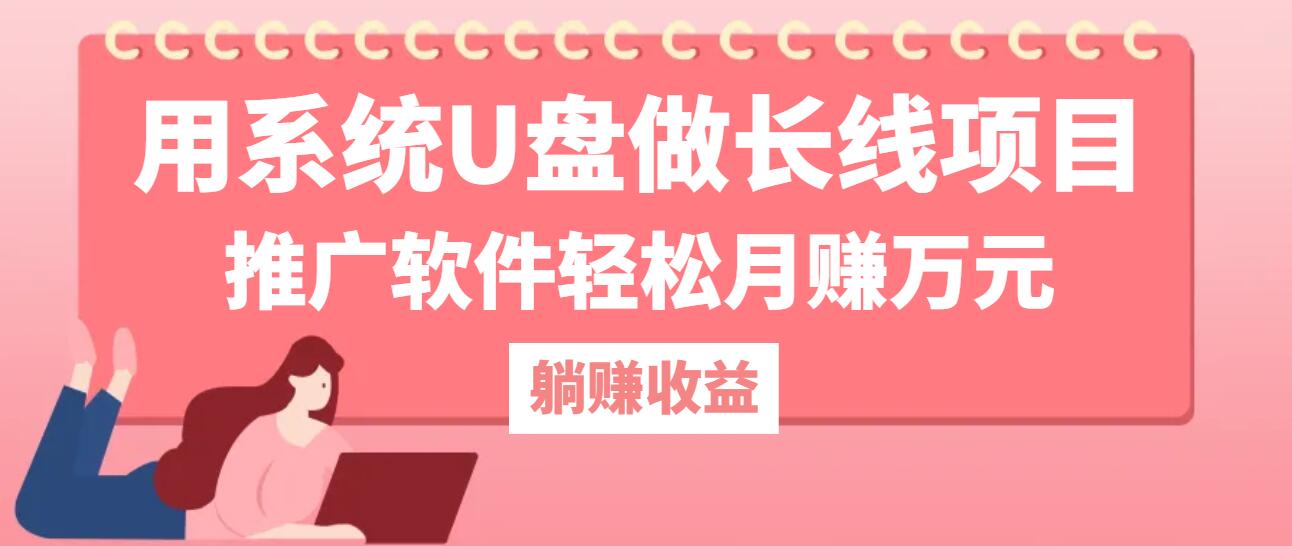 用系统U盘做长线项目，推广软件轻松月赚万元-苍穹网创
