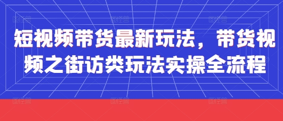 短视频带货最新玩法，带货视频之街访类玩法实操全流程-苍穹网创