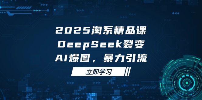 2025 淘系精品课，DeepSeek 裂变，AI 爆图，暴力引流-苍穹网创