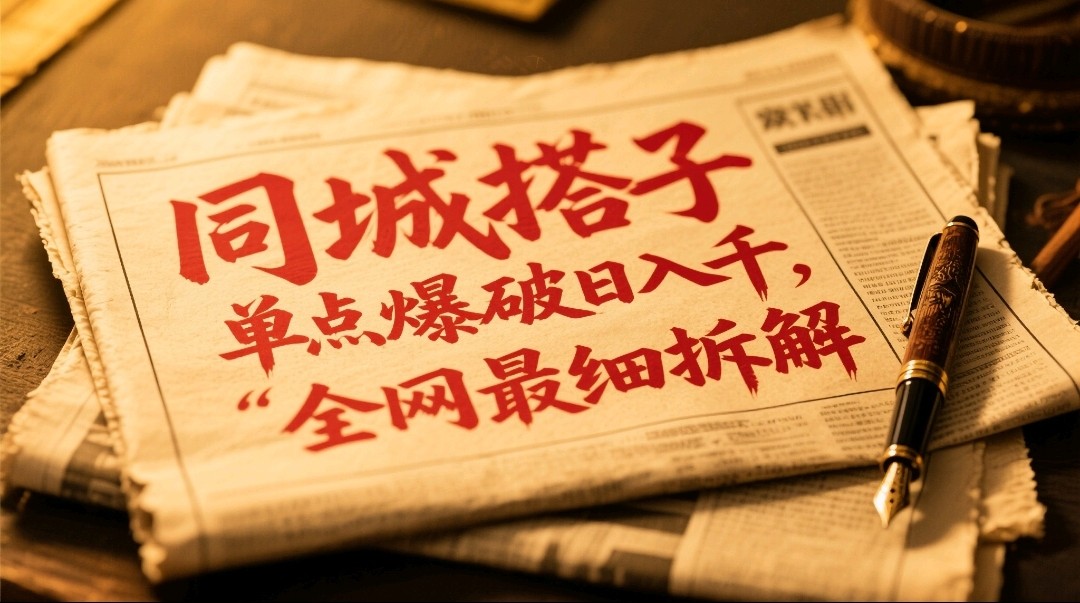 同城搭子群19.9单点爆破日入千，搭子组局月入万，全网最细拆解-苍穹网创