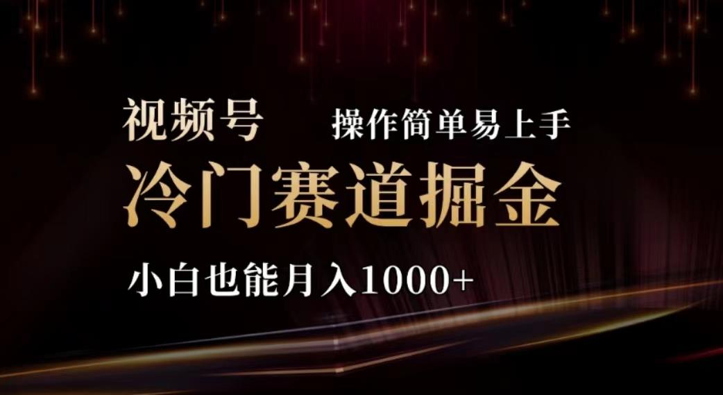 2024视频号冷门赛道掘金，操作简单轻松上手，小白也能月入1000+-苍穹网创