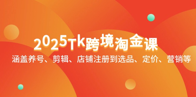 2025Tk跨境淘金课：涵盖养号、剪辑、店铺注册到选品、定价、营销等-苍穹网创