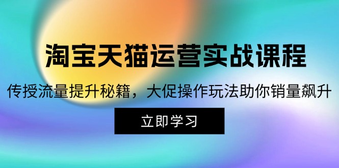 淘宝&天猫运营实战课程，传授流量提升秘籍，大促操作玩法助你销量飙升-苍穹网创