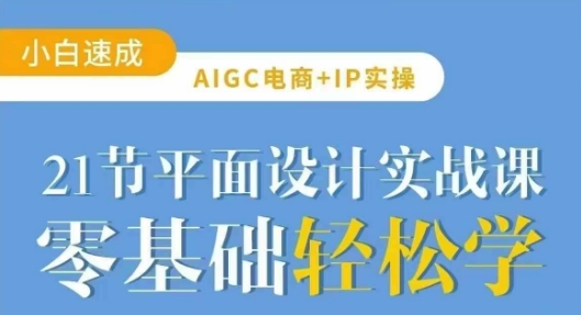 AIGC电商必备实操21节平面设计实战课，教你玩转AI-苍穹网创