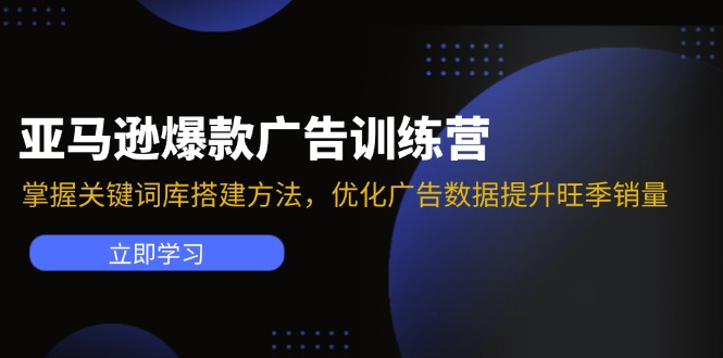 亚马逊爆款广告训练营：掌握关键词库搭建方法，优化广告数据提升旺季销量-苍穹网创