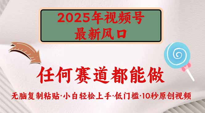 2025年视频号新风口，低门槛只需要无脑执行-苍穹网创