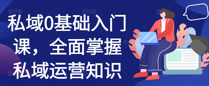 私域0基础入门课，全面掌握私域运营知识-苍穹网创