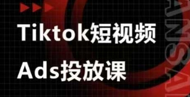 Ads视频投放课，tiktok短视频广告投放课-苍穹网创