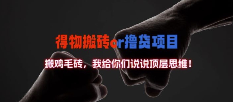 得物搬砖撸货项目?掰下数据，我给你们说说顶层思维【揭秘】-苍穹网创