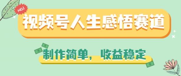 视频号人生感悟赛道，制作简单，收益稳定【揭秘】-苍穹网创