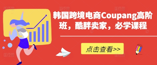 韩国跨境电商Coupang高阶班，酷胖卖家，必学课程-苍穹网创