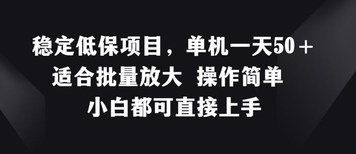稳定低保项目，单机一天50+适合批量放大 操作简单 小白都可直接上手【揭秘】-苍穹网创
