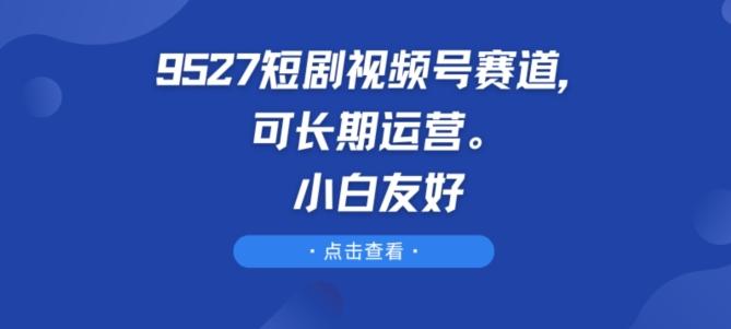9527短剧视频号赛道，可长期运营，小白友好【揭秘】-苍穹网创