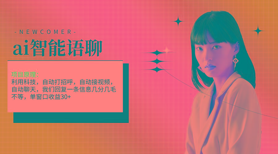 ai智能语聊，单窗口30+单机500+，无脑干！！！-苍穹网创