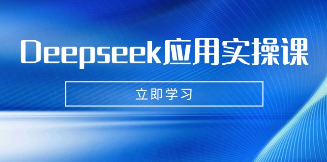 Deepseek应用实操课：AI制作数字妈妈、写真、短视频，辅导作业，PPT制作等-苍穹网创