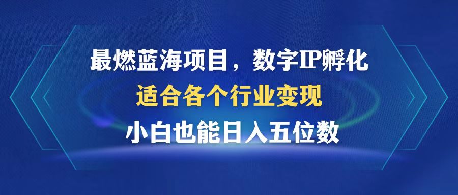最燃蓝海项目  数字IP孵化  适合各个行业变现  小白也能日入5位数-苍穹网创