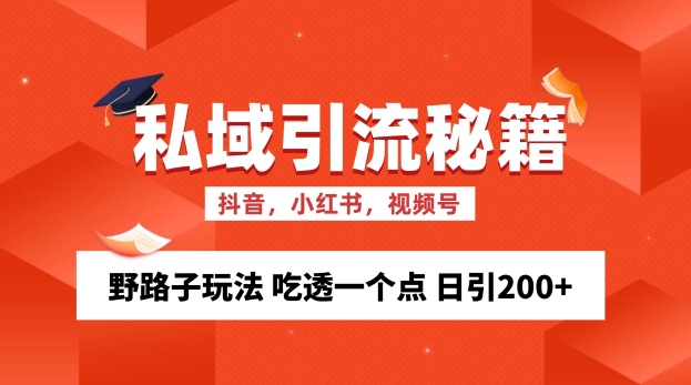 私域流量的精准化获客方法 野路子玩法 吃透一个点 日引200+ 【揭秘】-苍穹网创