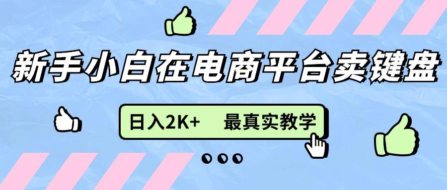 新手小白在电商平台卖键盘，日入2K+最真实教学-苍穹网创