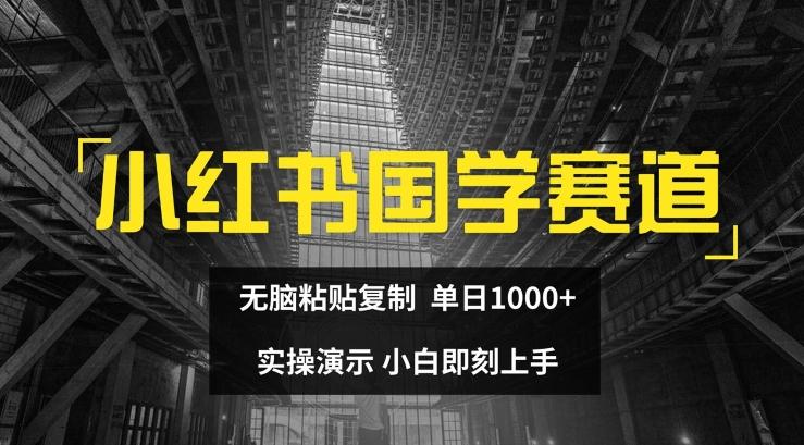 小红书国学赛道，无脑粘贴复制，单日1K，实操演示，小白即刻上手【揭秘】-苍穹网创