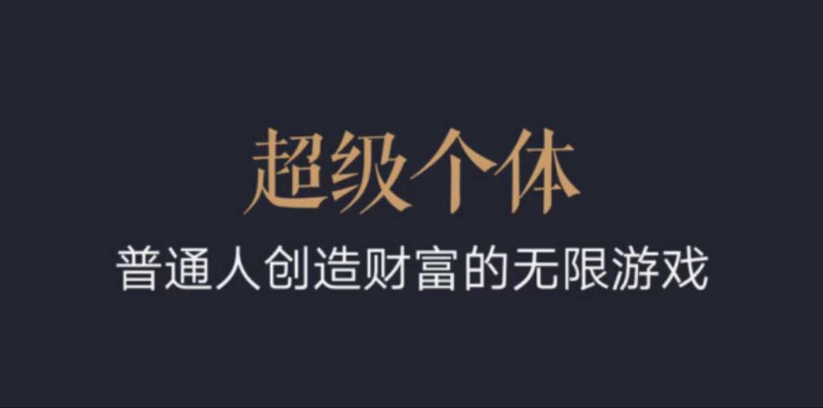 超级个体：2024-2025翻盘指南，普通人创造财富的无限游戏-苍穹网创