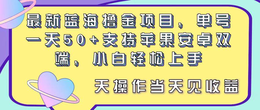 最新蓝海撸金项目，单号一天50+， 支持苹果安卓双端，小白轻松上手 当…-苍穹网创