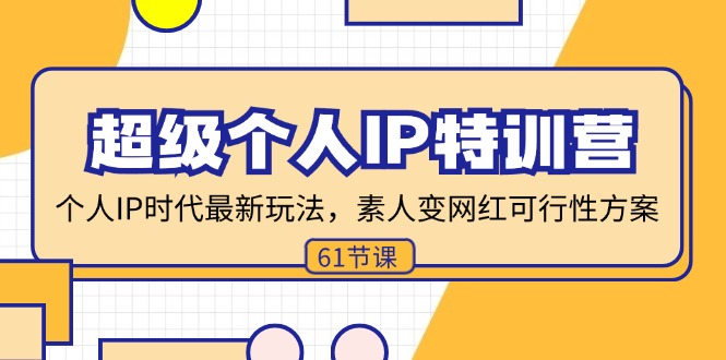 超级个人IP特训营，个人IP时代才最新玩法，素人变网红可行性方案 (61节-苍穹网创